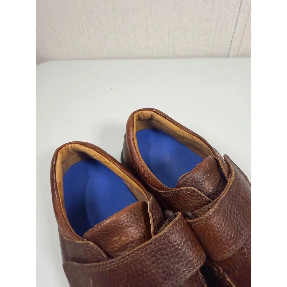 Dr. Comfort Scott Brown Leather Orthopedic Shoes 10.5 XW Hook Loop STK 9020 Men